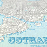 Gotham City - Vintage Plat Map - 16x20