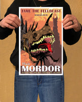 Lord of the Rings - Mordor - Vintage Travel Print - 11x17
