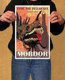 Lord of the Rings - Mordor - Vintage Travel Print - 11x17