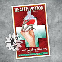 Mages Guild - Health Potion - Vintage Advertising Print - 11x17