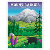 Mount Rainier National Park Poster - 18x24 inches