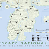 Runescape - National Park Style Map - 16x20