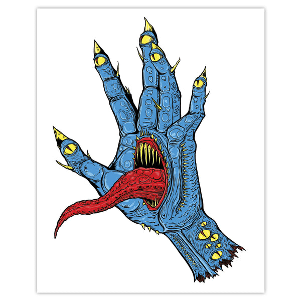 Screaming Hand - Demon Print - 8x10