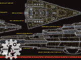 Imperial Star Destroyer - Starship Schematic - 36x11.75