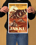 Star Wars - Jakku - Vintage Travel Print - 11x17
