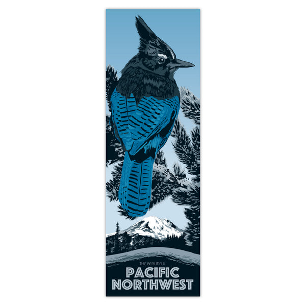The Beautiful Pacific Northwest - Steller's Jay Print - 36x11.75